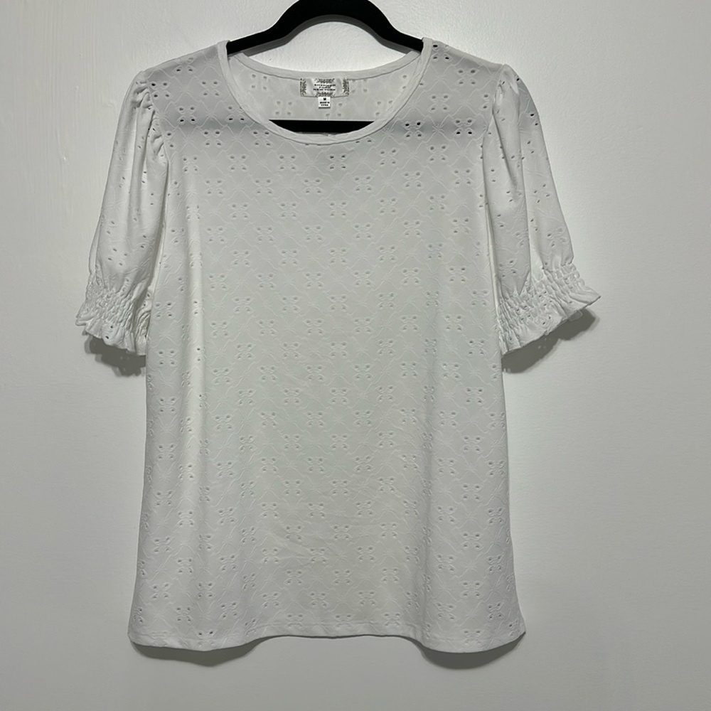 SHANNON FORD NEW YORK white blouse Eyelet